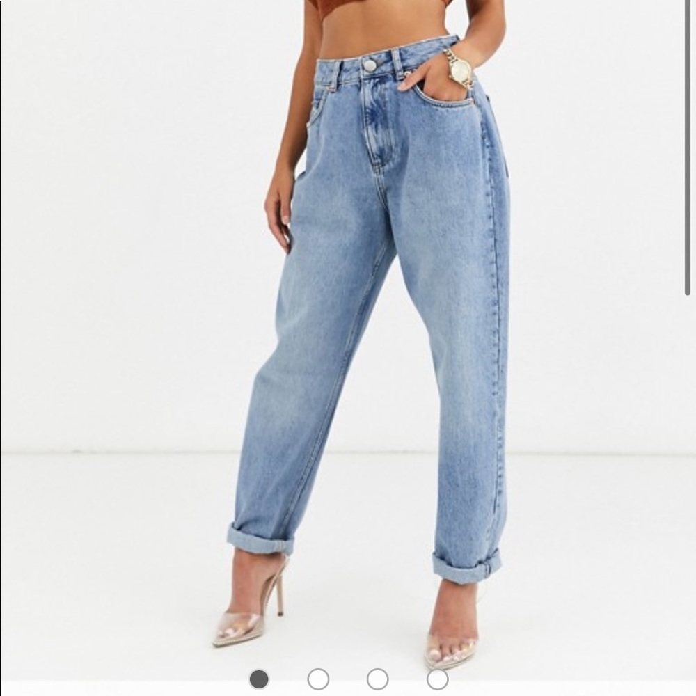 Petite High rise 'slouchy' mom jeans